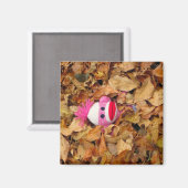 Affe in den Blätter Magnet (Vorderseite/Rückseite)