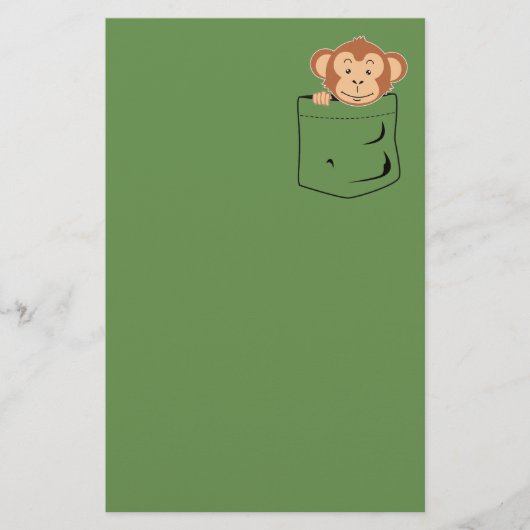 Affe in der Tasche Briefpapier (Vorderseite)