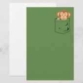 Affe in der Tasche Briefpapier (Vorne/Hinten)