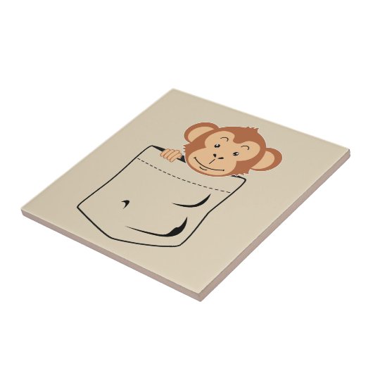 Affe in der Tasche Fliese (Seite)