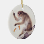 Affe in einem Persimmonbaum Keramikornament (Rechts)