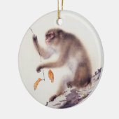 Affe in einem Persimmonbaum Keramikornament (Links)