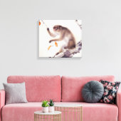 Affe in einem Persimmonbaum Leinwanddruck (Insitu (Wohnzimmer))