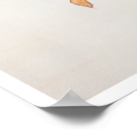 Affe in einem Persimmonbaum Poster (Ecke)