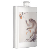 Affe in einem Persimone-Baum Flachmann (Rechts)