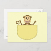 Affe in einer Pocket-Postkarte Postkarte (Vorne/Hinten)
