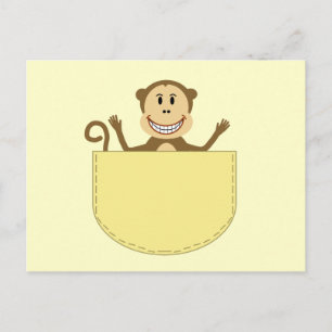 Affe in einer Pocket-Postkarte Postkarte