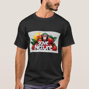 Affe in Erdbeerwonne T-Shirt