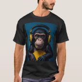 Affe in HEADPHONE T-Shirt (Vorderseite)