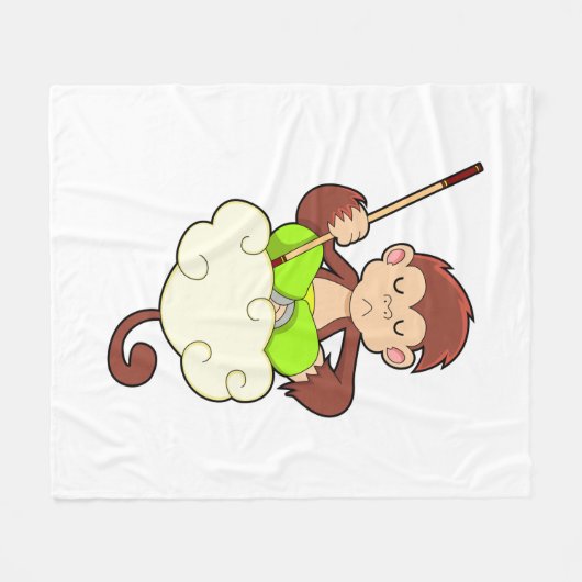 Affe in Kreuzbeinküken an Wolken Fleecedecke (Vorderseite (Horizontal))