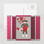 Affe in Liebe. Postkarte (Vorne/Hinten)