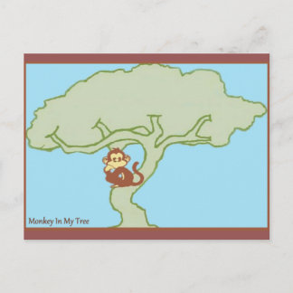 Affe in meinen Tree-Postkarten Postkarte