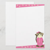 Affe in Pajamas Briefpapier (Vorne/Hinten)