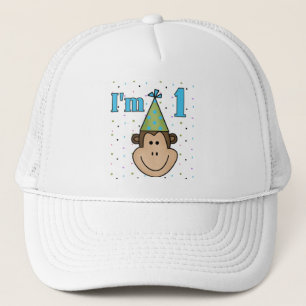Affe in Party Hat 1st Birthday Tshirts Truckerkappe