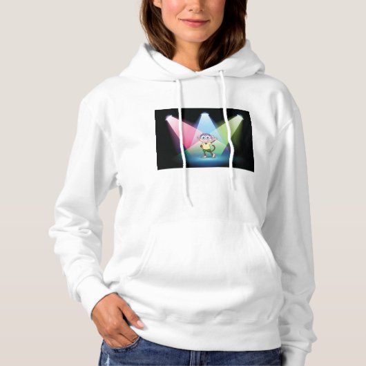 Affe in Spotlights Frauenhoodie Hoodie (Vorderseite)