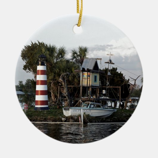 Affe-Insel Keramik Ornament (Vorne)