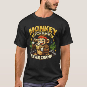 Affe isst eine Banane, nie Krämpfe – Lustige Fitne T-Shirt