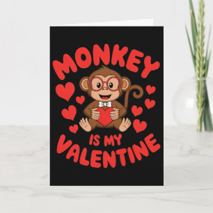 Affe ist mein Valentinstag Süßer Valentinstag-Affe Karte