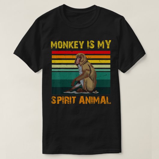 Affe ist My Spirit Animal, Affen Liebhaber T-Shirt (Design vorne)