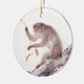 Affe-japanische Malerei-chinesischer Tierkreis Keramik Ornament (Links)