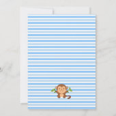 Affe-Jungen-Babyparty-Einladung Einladung (Rückseite)