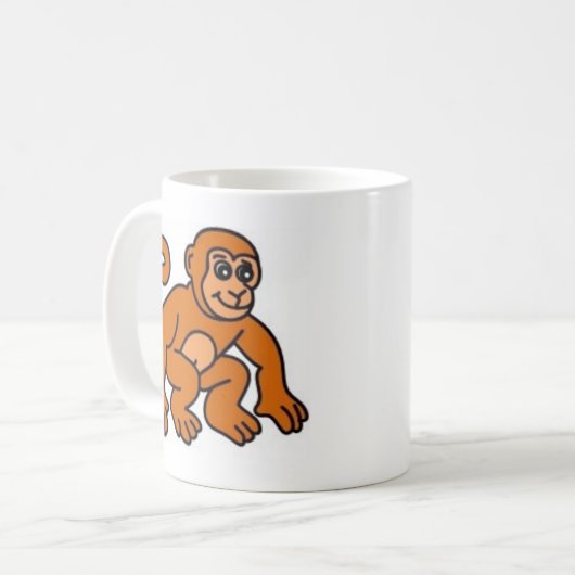 Affe Kaffeetasse (Vorderseite Links)