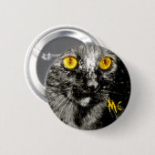 Affe-Katzen-Knopf Button (Vorne & Hinten)
