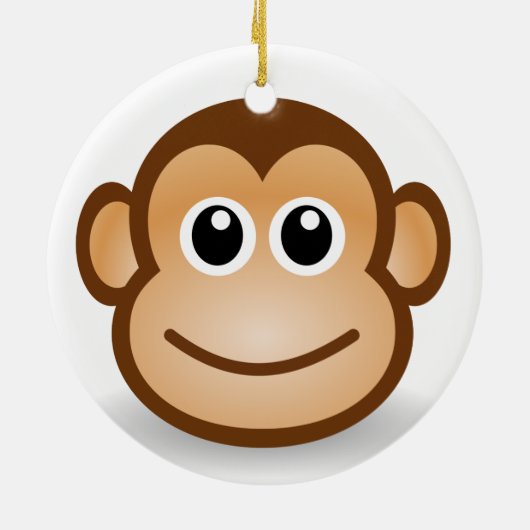 Affe Keramik Ornament (Hinten)