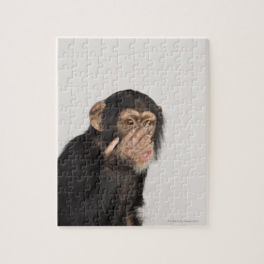 Affe keucht sich das Gesicht Puzzle (Vertikal)