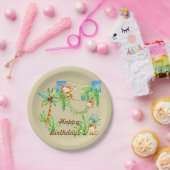 Affe-Kind Pappteller (Party)