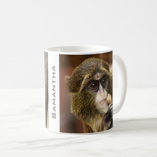 Affe Klettersteig Foto Personalisiert Kaffeetasse (VorderseiteRechts)