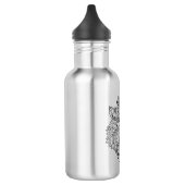 Affe-Kopf-Gekritzel Edelstahlflasche (Links)