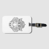 Affe-Kopf-Gekritzel Gepäckanhänger (Vorderseite (Horizontal))