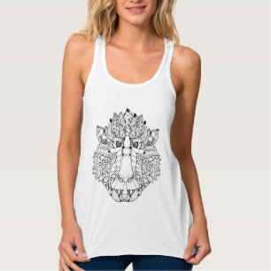 Affe-Kopf-Gekritzel Tank Top
