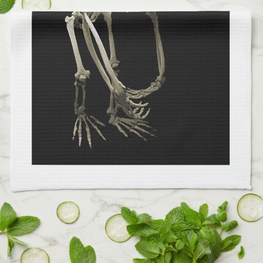 Affe-Körper-Knochen Geschirrtuch (Gefaltet)