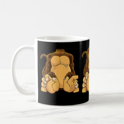 Affe Körperkostüm Kopflose Schimpanse Funny Ape Kaffeetasse (Links)