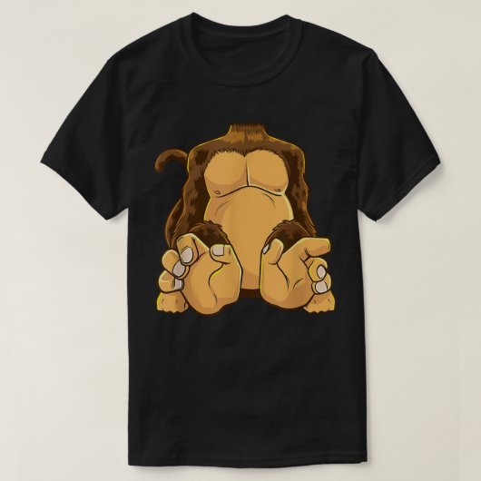 Affe Körperkostüm Kopflose Schimpanse Funny Ape T-Shirt (Design vorne)