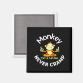 Affe kriegt nie Krämpfe, isst ein Banane Raglan Ba Magnet (Vorderseite/Rückseite)