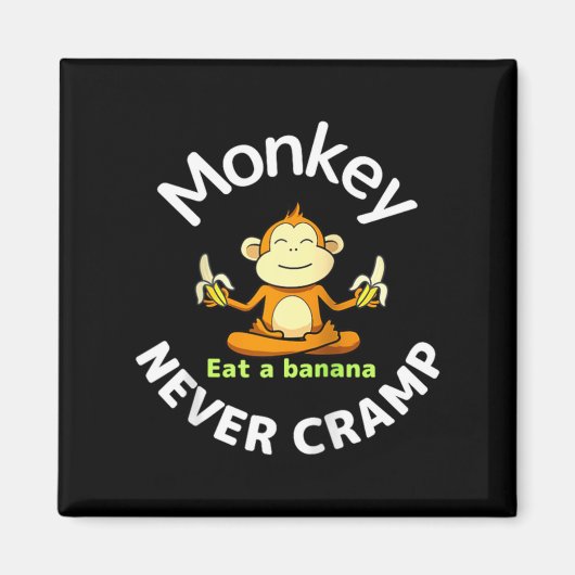 Affe kriegt nie Krämpfe, isst ein Banane Raglan Ba Magnet (Vorne)