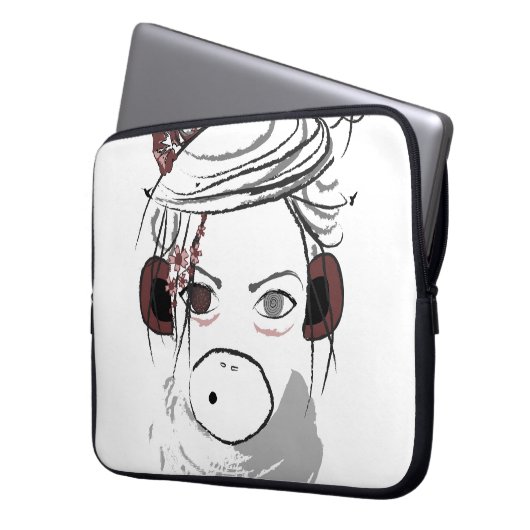 Affe. Laptopschutzhülle (Vorderseite Links)