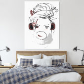 Affe. Leinwanddruck (Insitu (Schlafzimmer))