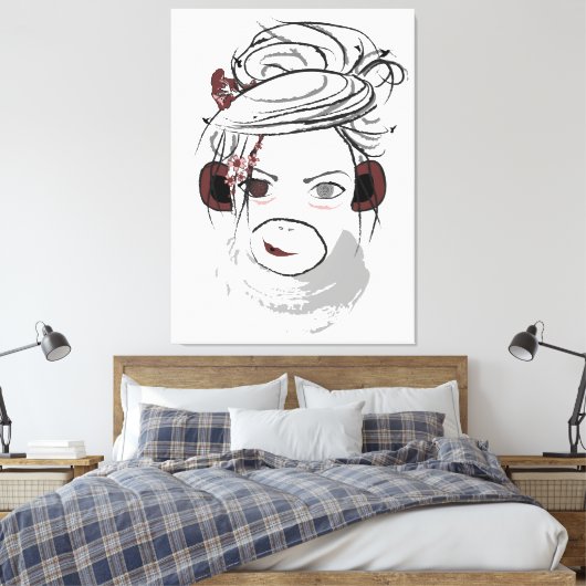 Affe. Leinwanddruck (Insitu (Schlafzimmer))