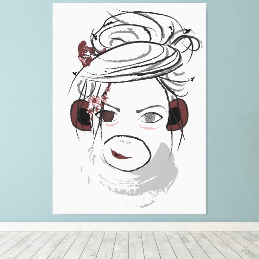 Affe. Leinwanddruck (Insitu (Holzboden))