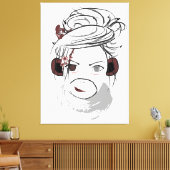 Affe. Leinwanddruck (Insitu (Wohnzimmer))