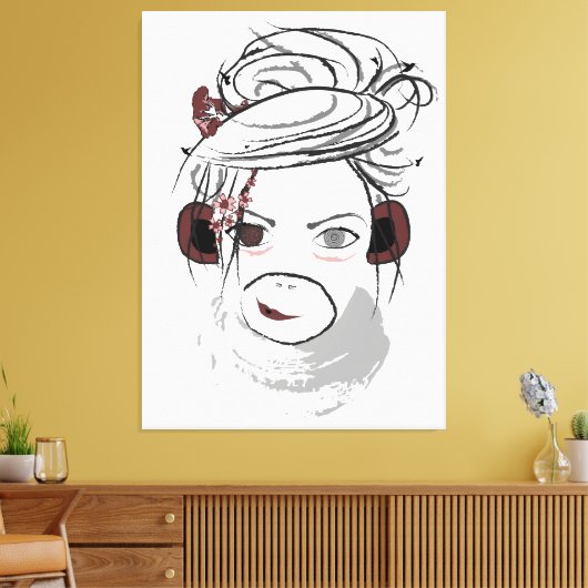 Affe. Leinwanddruck (Insitu (Wohnzimmer))