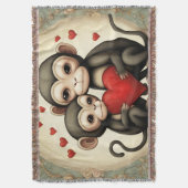 Affe Liebe Decke (Vorderseite Vertikal)