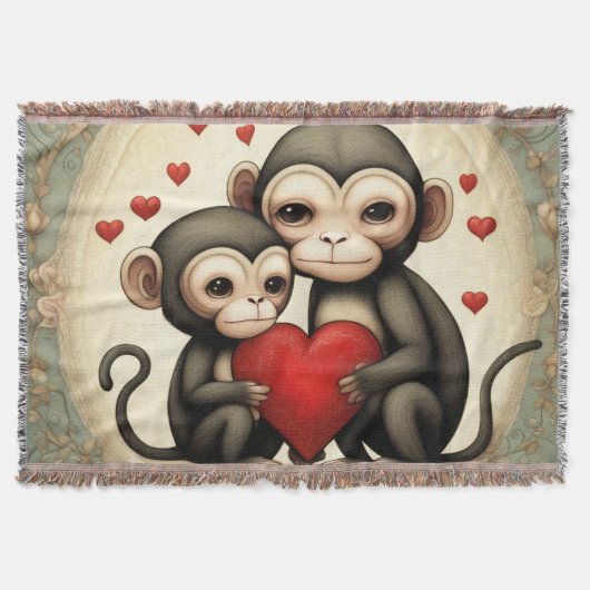 Affe Liebe Decke (Vorderseite)