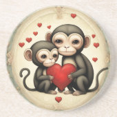 Affe Liebe Getränkeuntersetzer (Vorne)