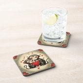 Affe Liebe Getränkeuntersetzer (Rechte Seite)