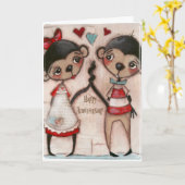 Affe Liebe - Jubiläumskarte Karte (Gelbe Blume)